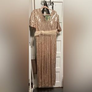 Rose gold sequin jumper